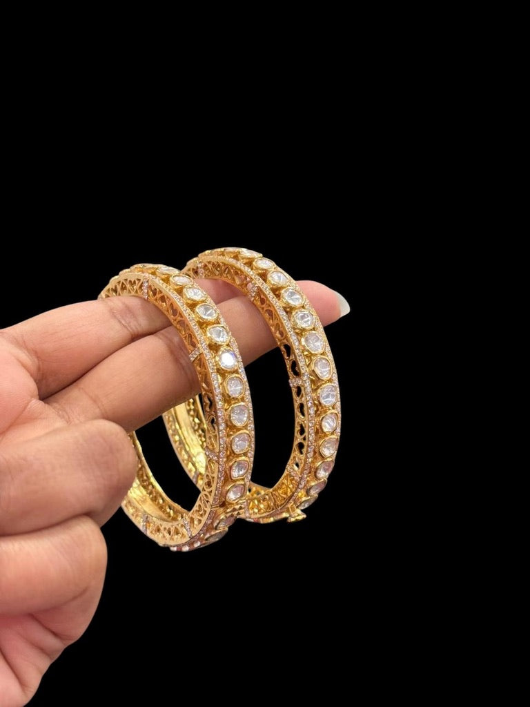 Noor Polki Kadas - Super exclusive handcrafted 92.5 silver Kadas