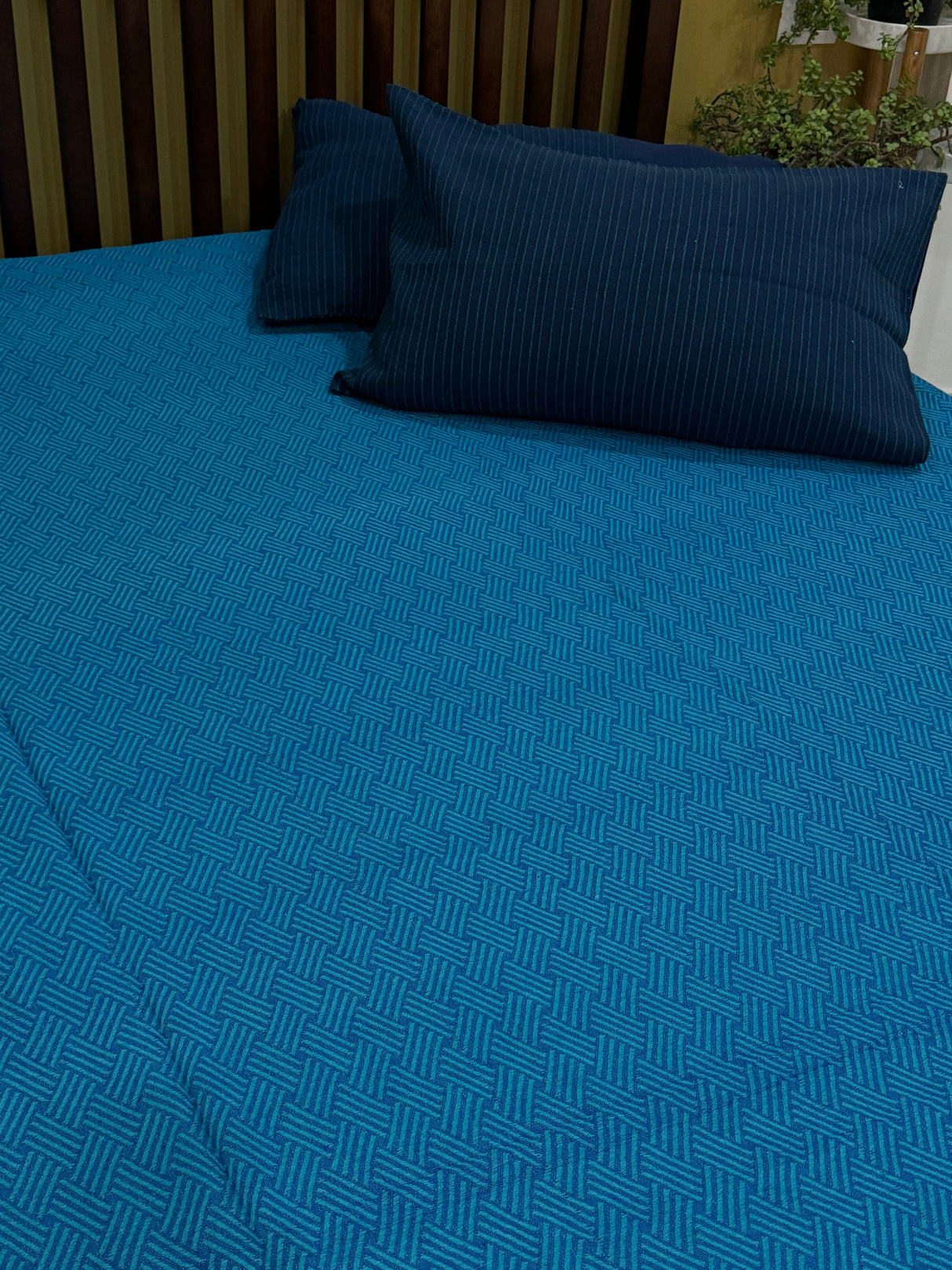 Pure Cotton REVERSIBLE Bedspread with 2 Pillow Cases