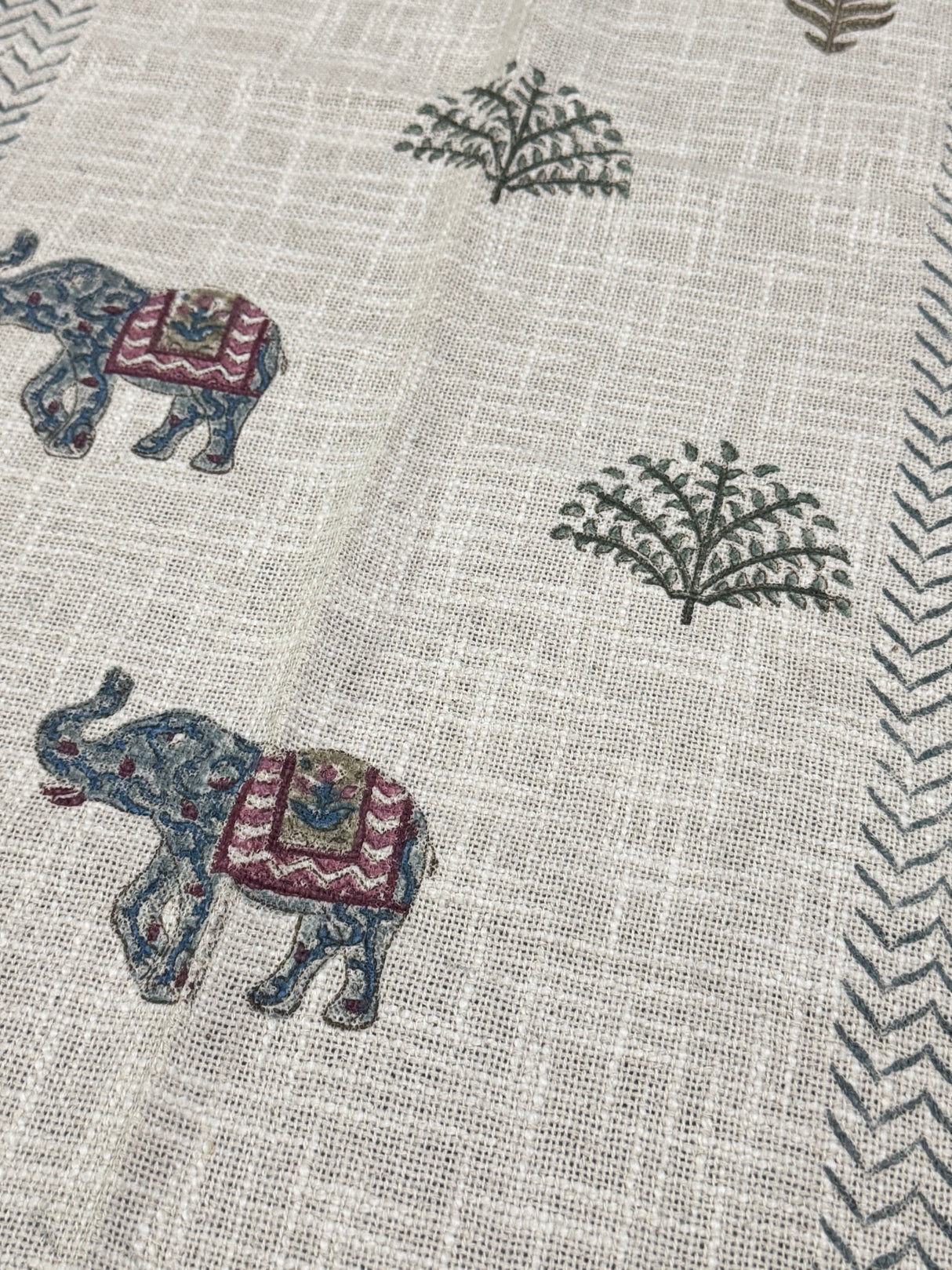 Blockprint Cotton Slub Table Runner