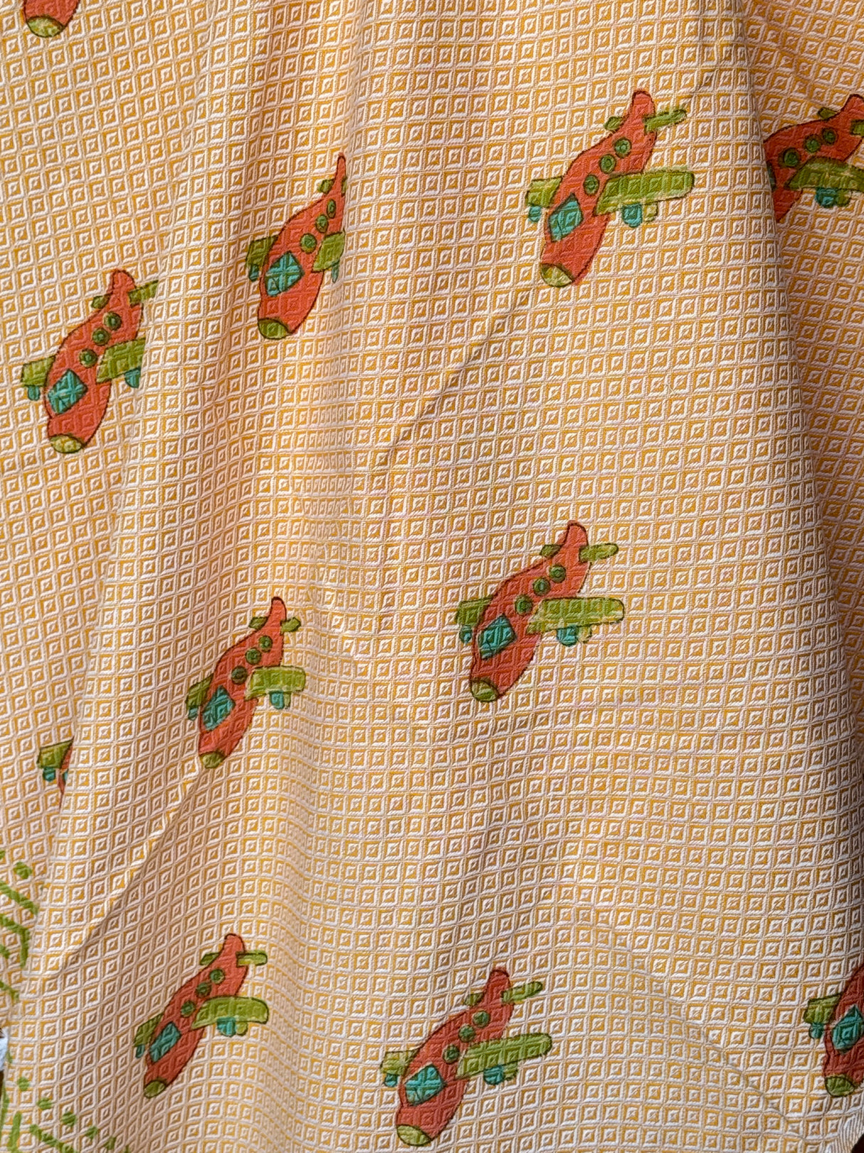 Aeroplane Blockprint Kids Towel – Cotton Jacquard Weave