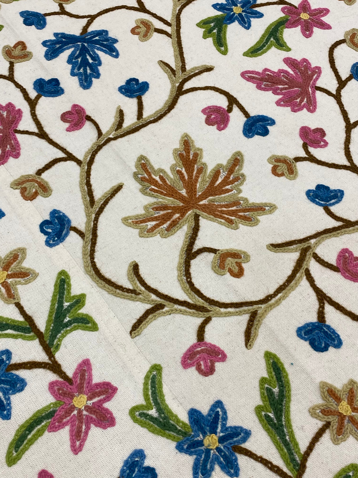 Kashmiri Embroidery Cotton Bedcover