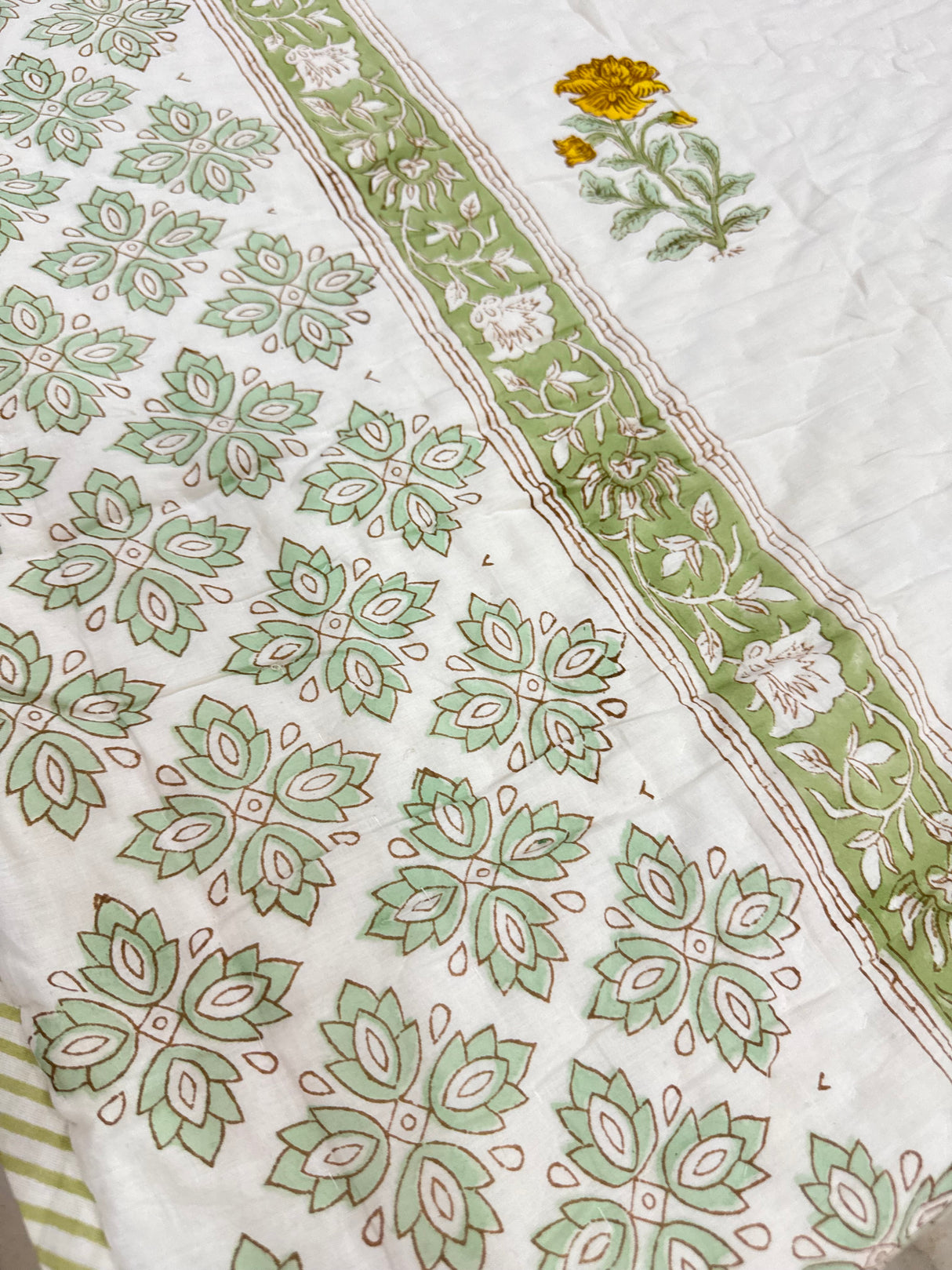 HandBlock Printed Mulmul Reversible Quilt