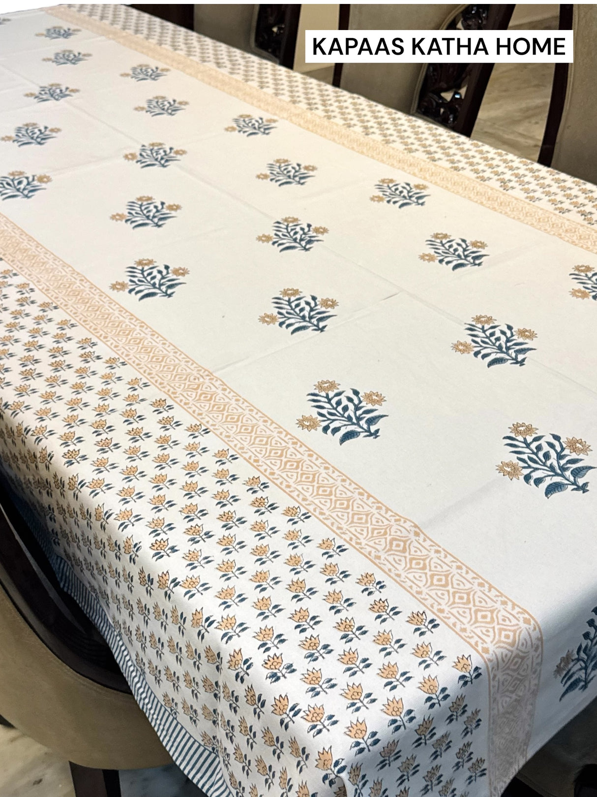 Blockprint Table Cloth 8 Seater (108*60 inches)