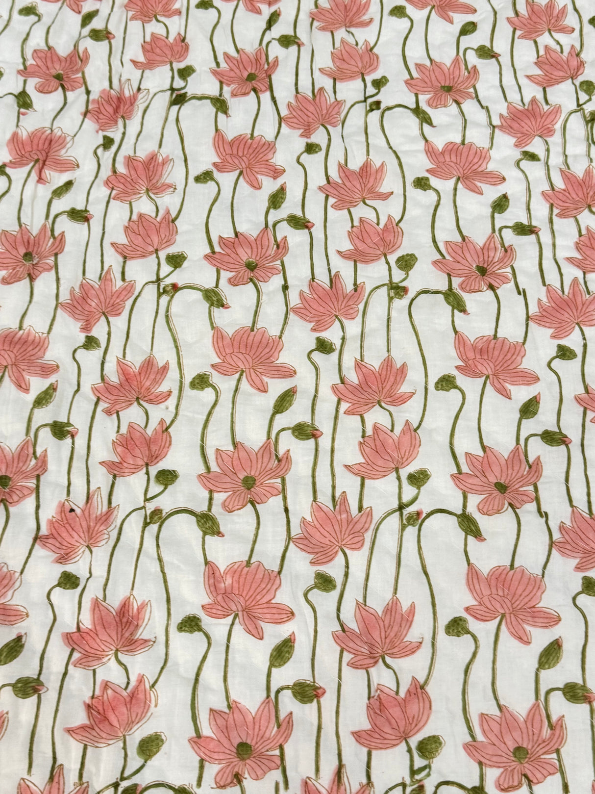 Blockprint Mulmul Reversible Quilt