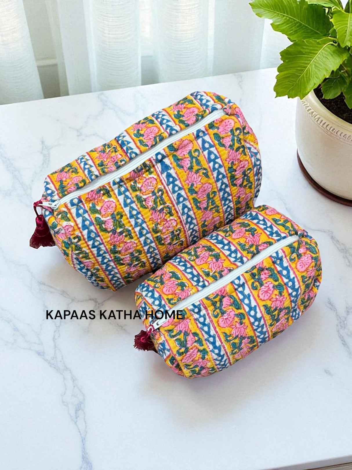 Mustard Set of 2 Pouches (medium and small)