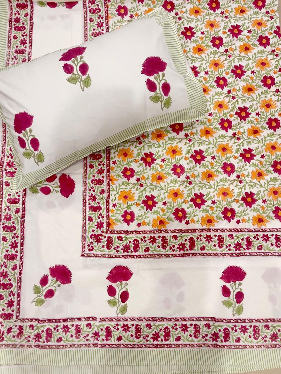 Blockprint Cotton Bedsheet