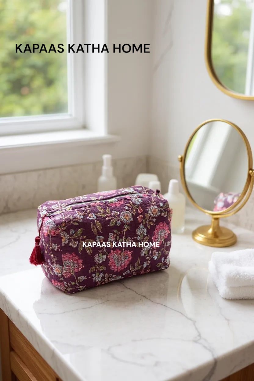 Sanganeri Print LARGE Pouch