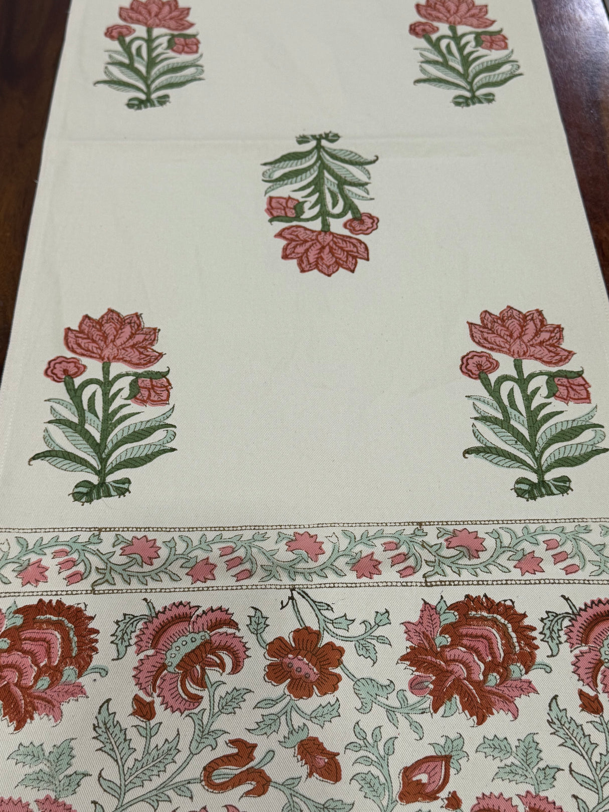 Blockprint Cotton Table Runner