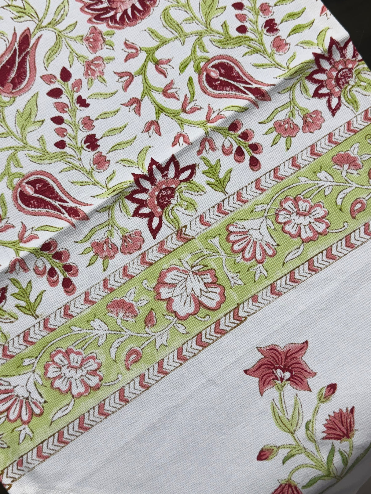 Beautiful Motifs Blockprint Cotton Table Runner