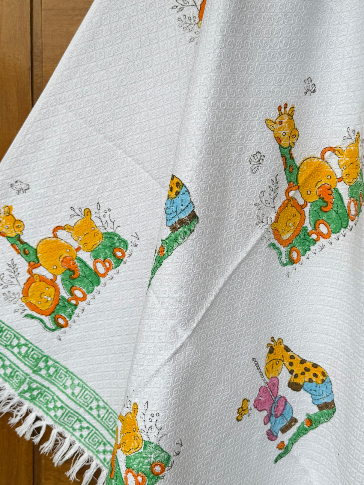 Madagascar Anumals Blockprint Kids Towel – Cotton Jacquard Weave