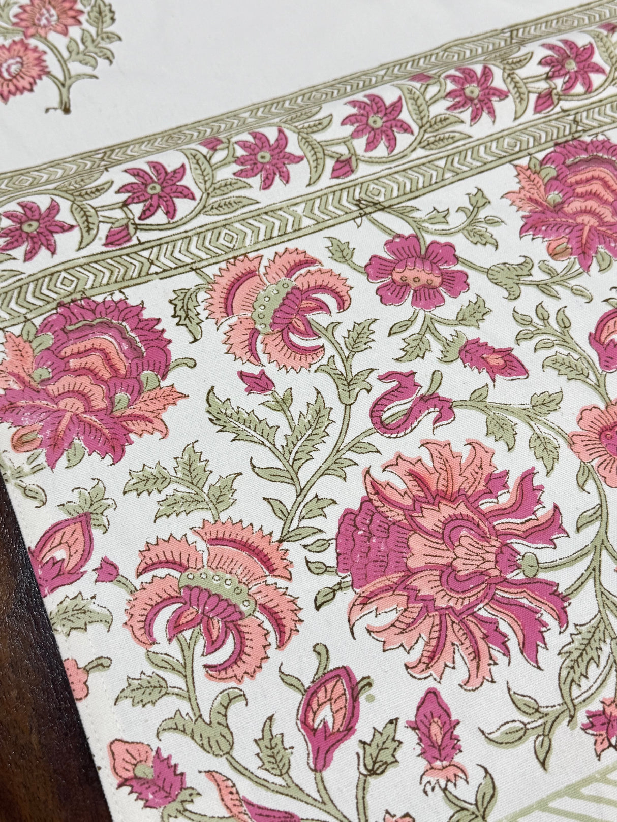 Blockprint Cotton Table Runner