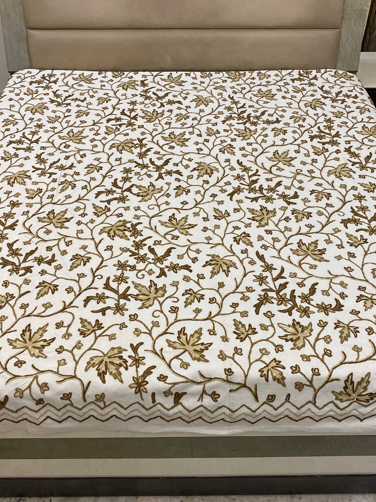 Kashmiri Embroidery Cotton Bedcover