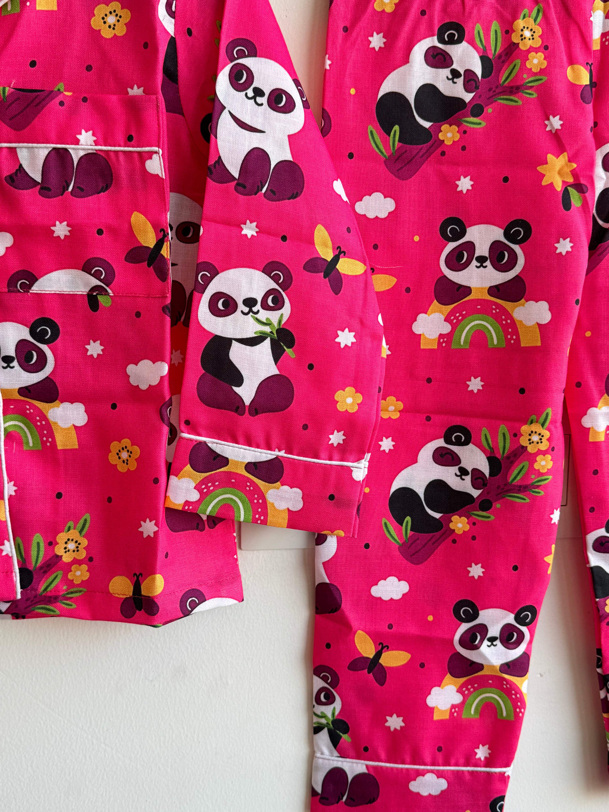 Pink Panda Kids Night Suit Set