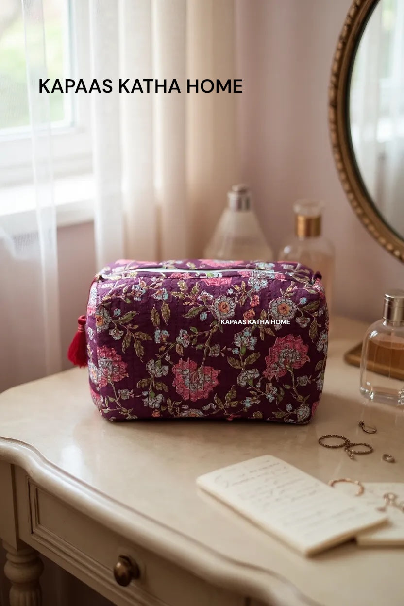 Sanganeri Print LARGE Pouch