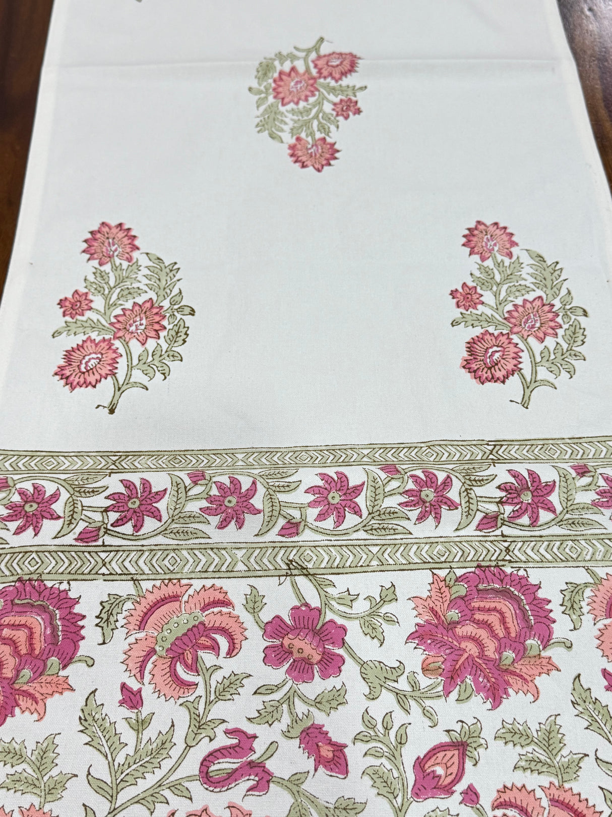 Blockprint Cotton Table Runner