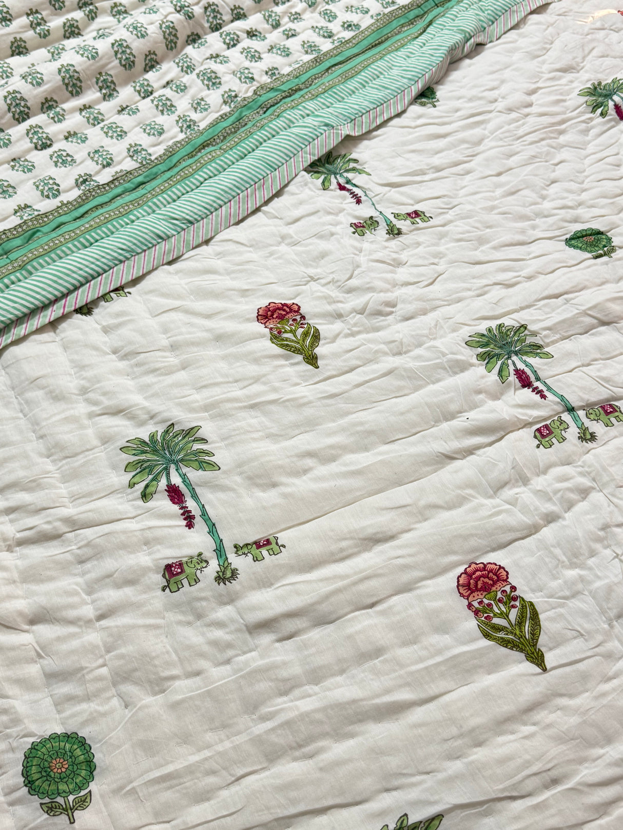 Blockprint Bedsheet & Quilt Set