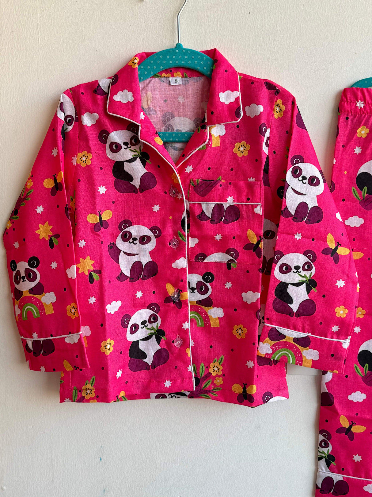 Pink Panda Kids Night Suit Set