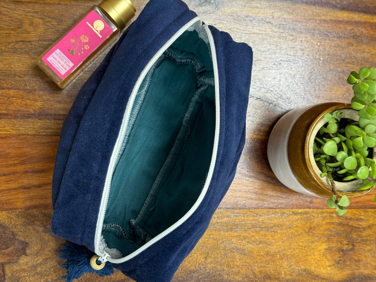 Velvet Quilted Multipurpose Pouch