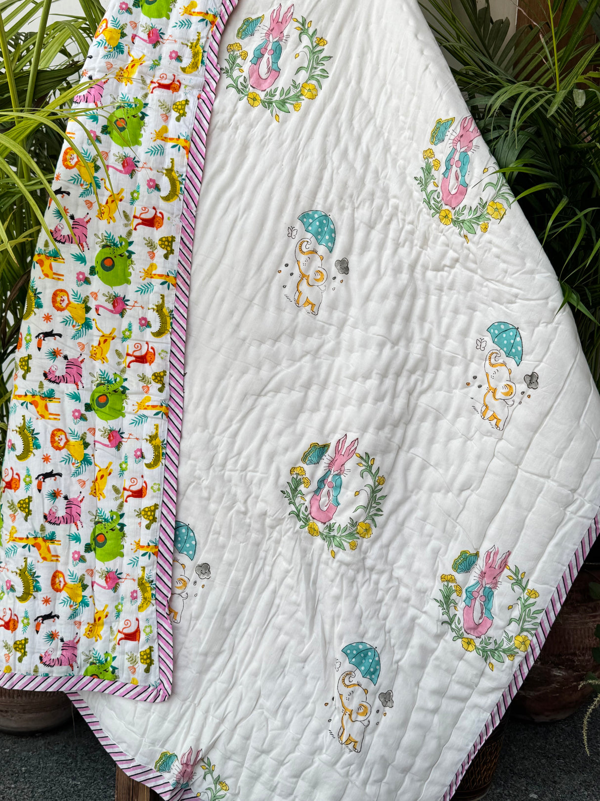 Peter Rabbit Jungle Kids Quilt Blockprint