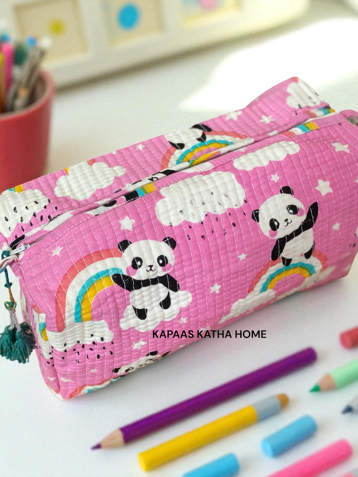 Pink Panda LARGE Pouch