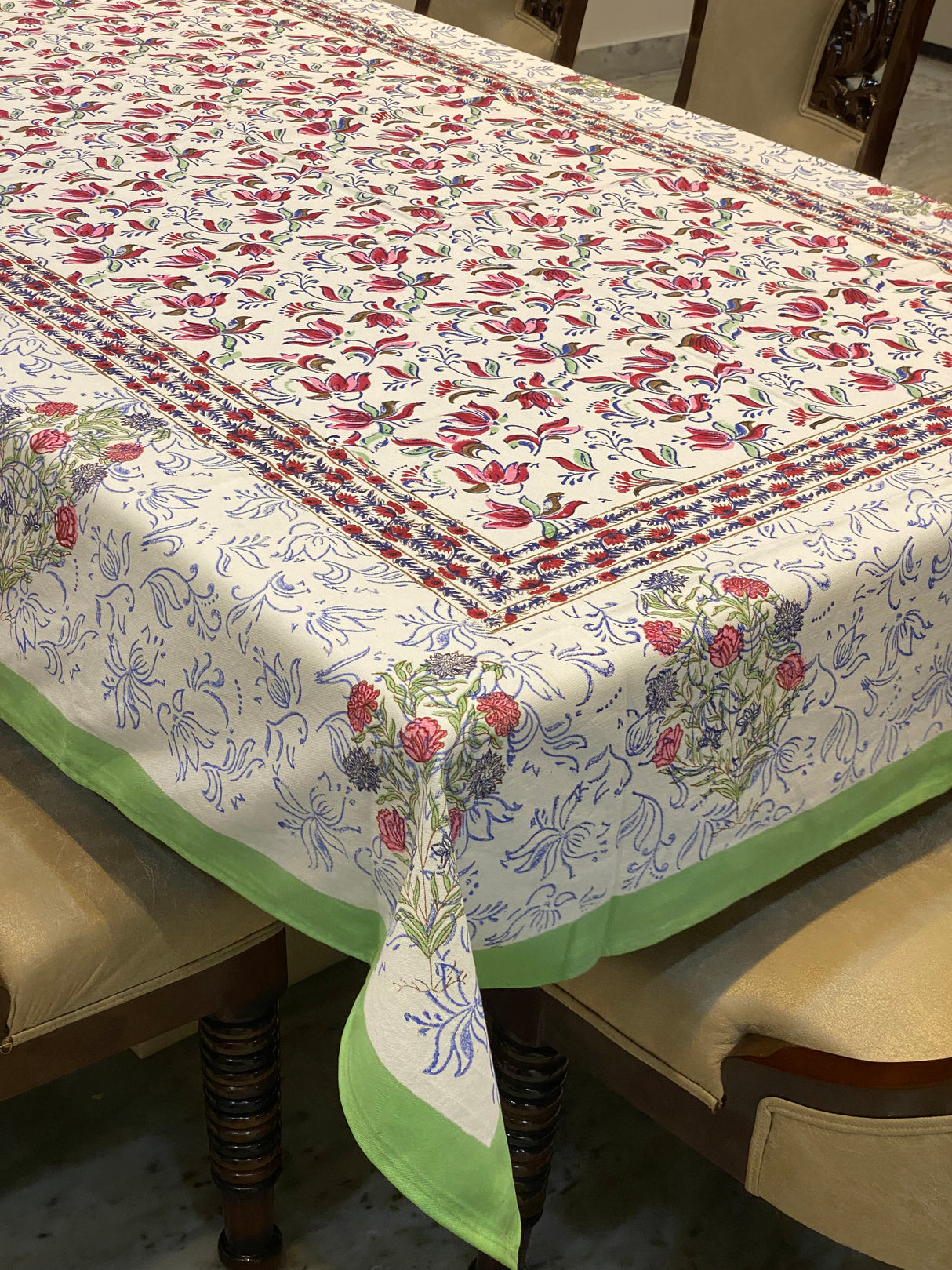 Blockprint Table Cloth 8 Seater (108*60 inches)
