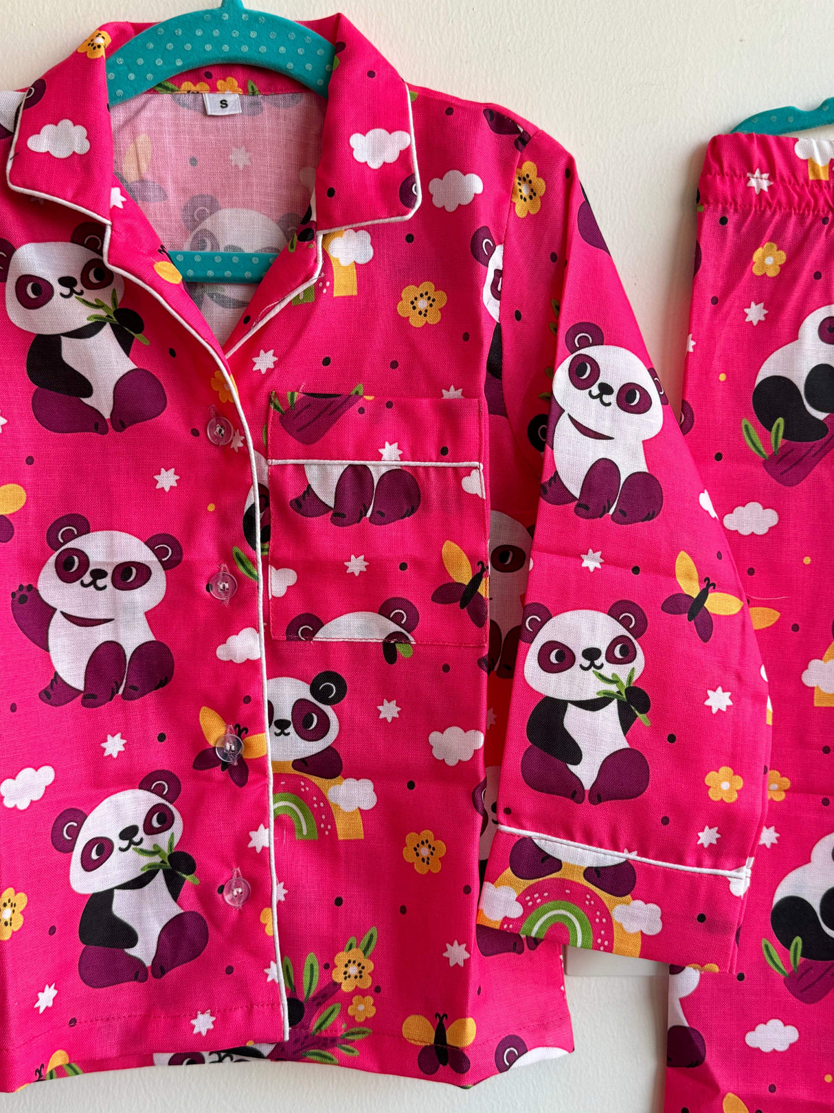 Pink Panda Kids Night Suit Set