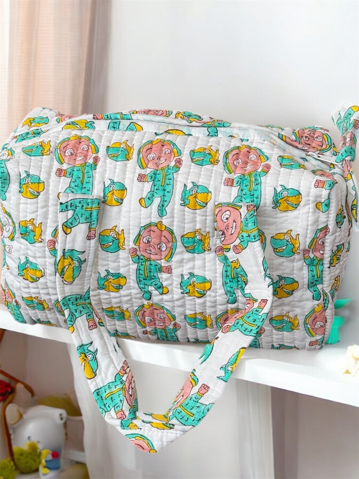 Cocomelon Multipurpose/Diaper Bag- Quilt