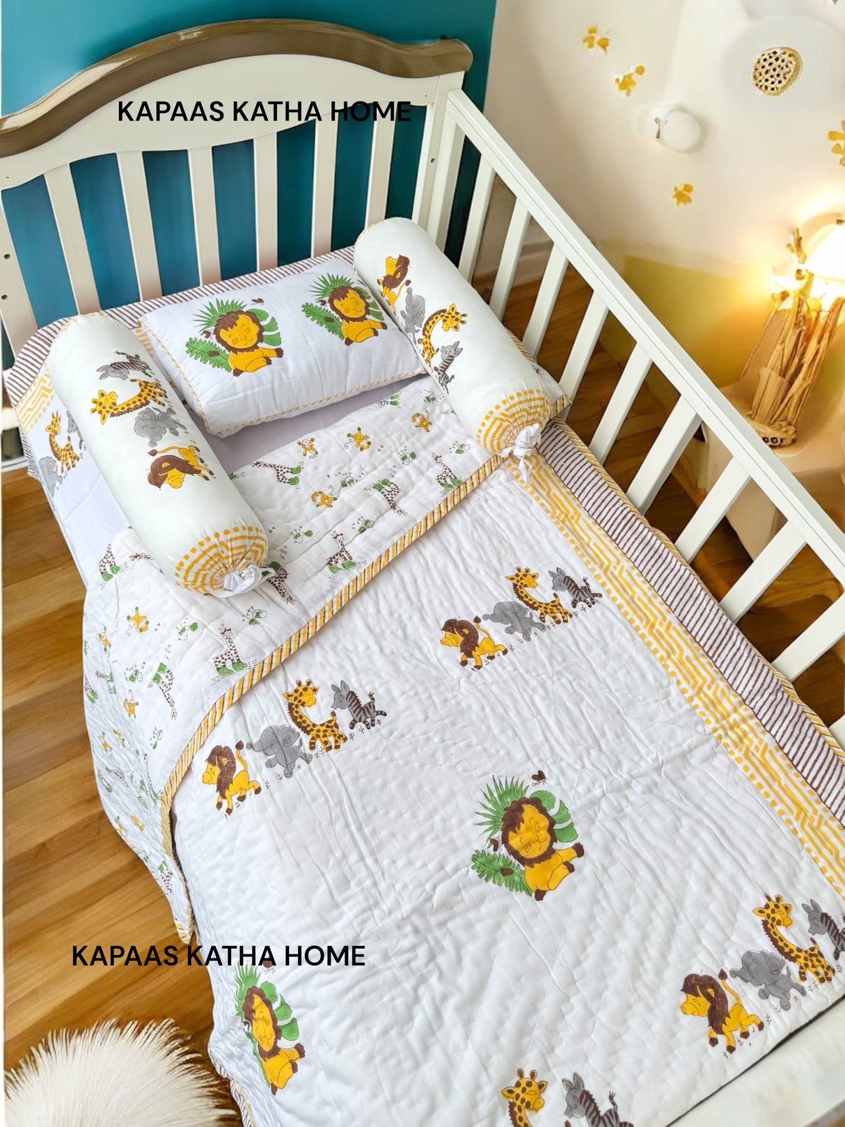 Lion King- Baby Cot Bedding (cot sheet, quilt, pillow, bolsters)
