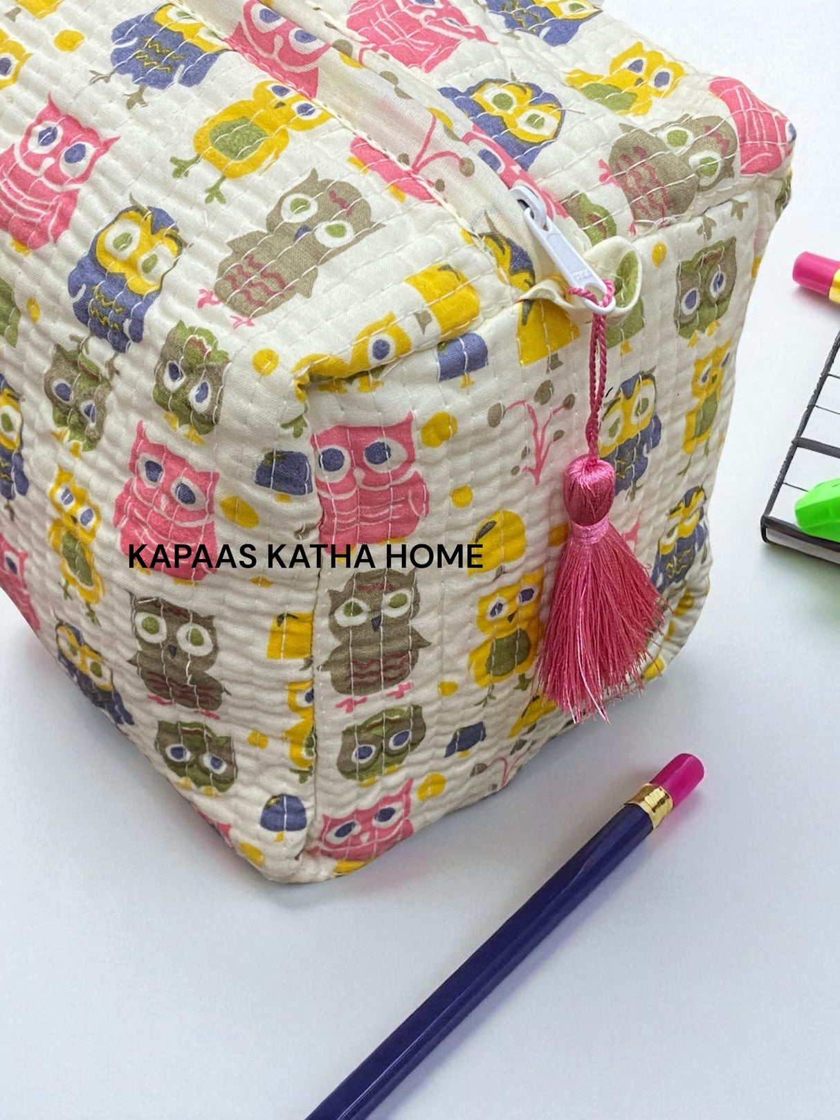 Cute Owls LARGE Pouch