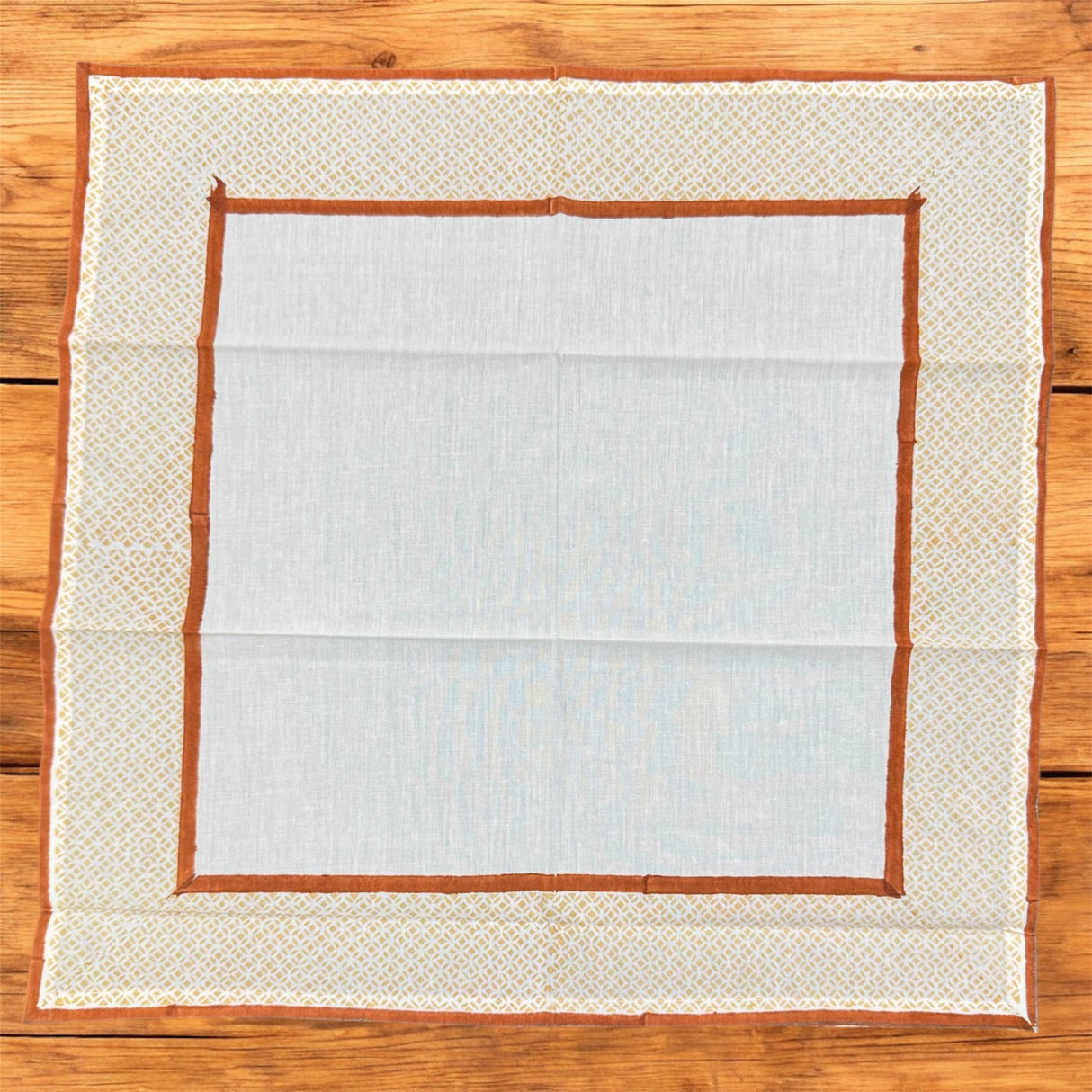 Blockprint Table Runner, Mat & Napkin Set- 6 Seater