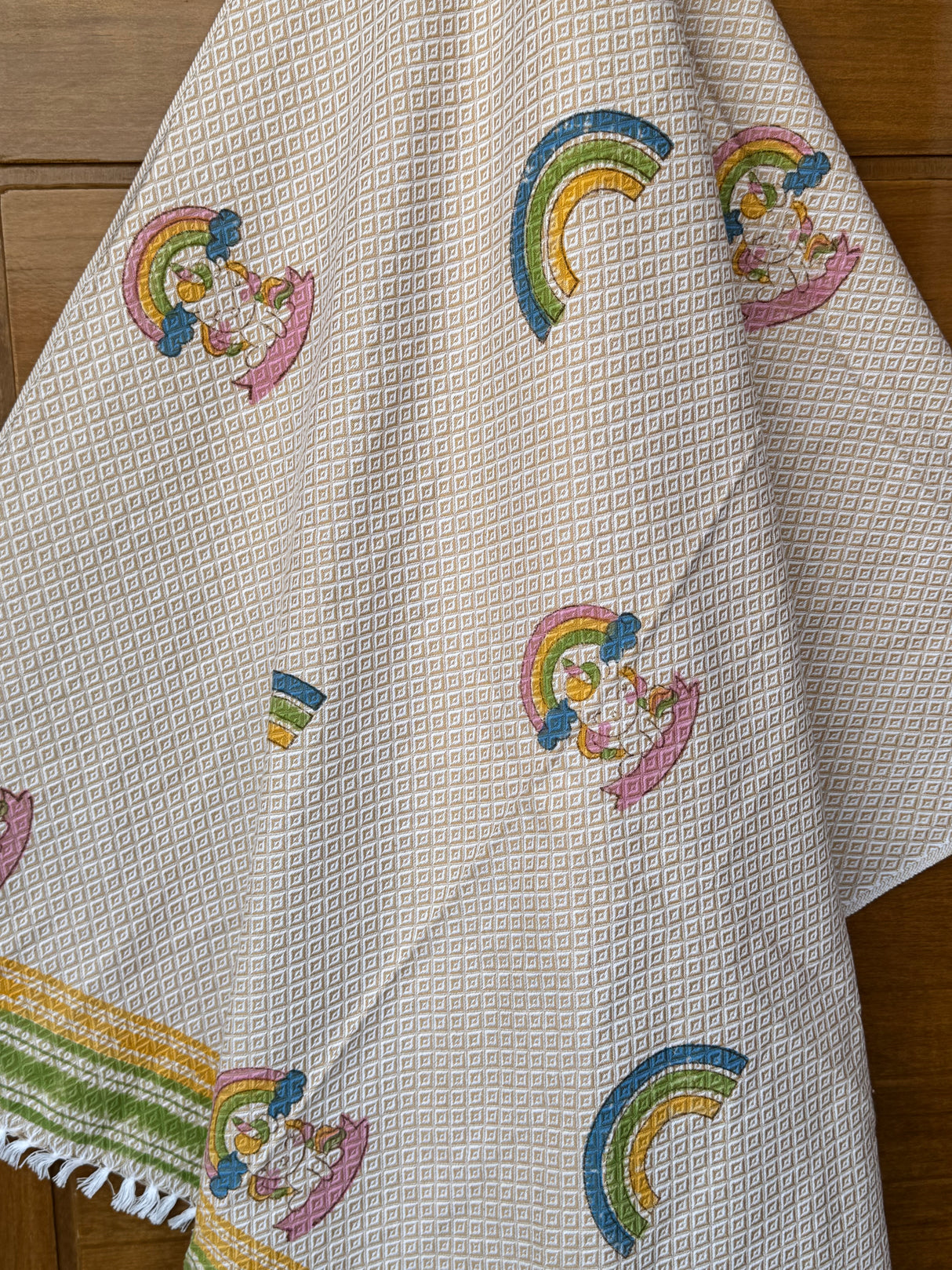 Unicorn Dreams Blockprint Kids Towel – Cotton Jacquard Weave