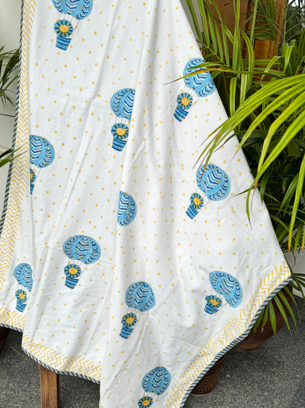 Hot Air Balloon Layered Kids Blanket