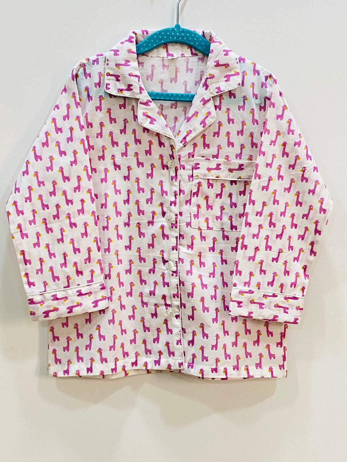 Pink Giraffe Kids Night Suit Set