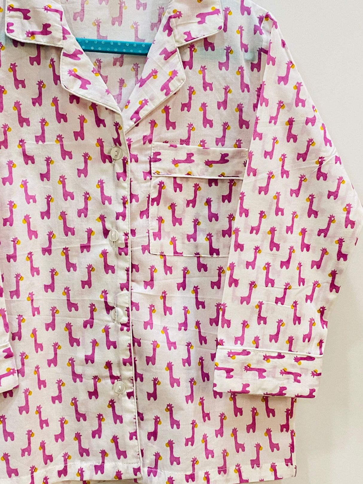 Pink Giraffe Kids Night Suit Set