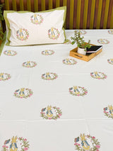 Peter Rabbit Blockprint Cotton Bedsheet