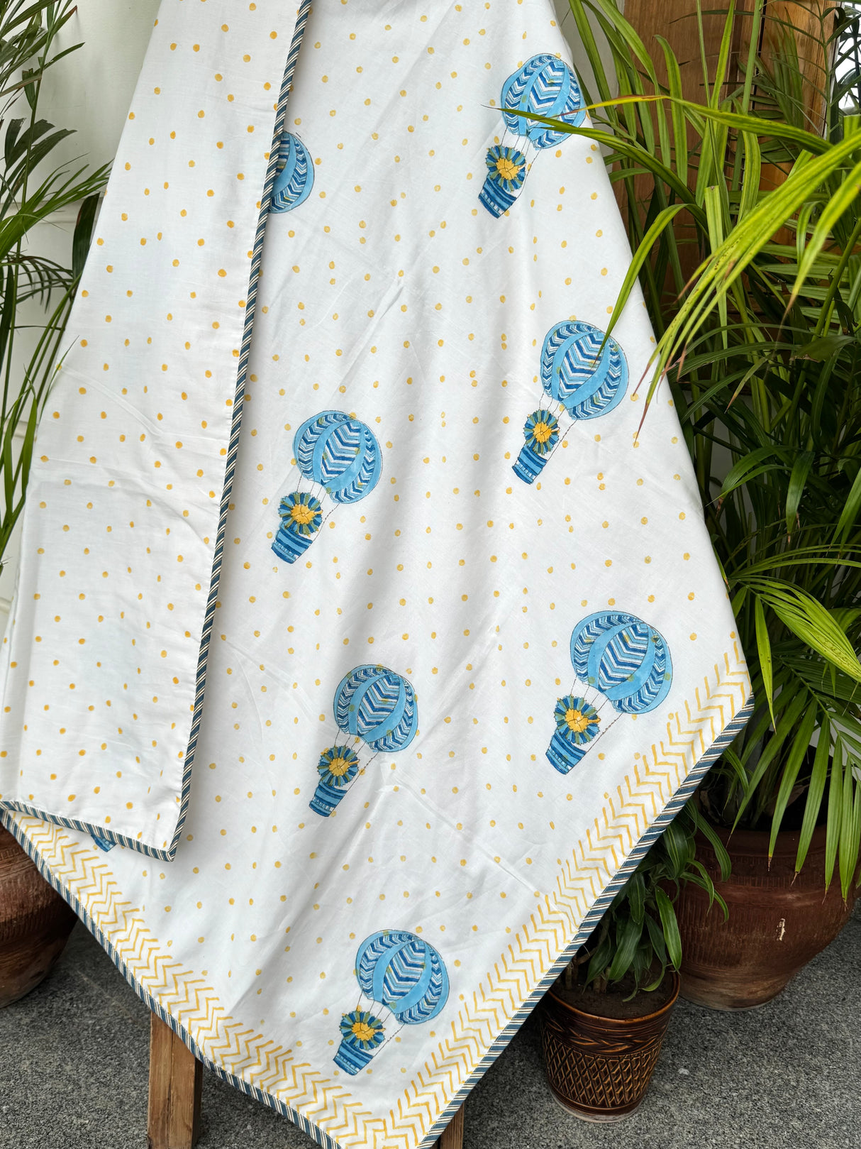 Hot Air Balloon Layered Kids Blanket