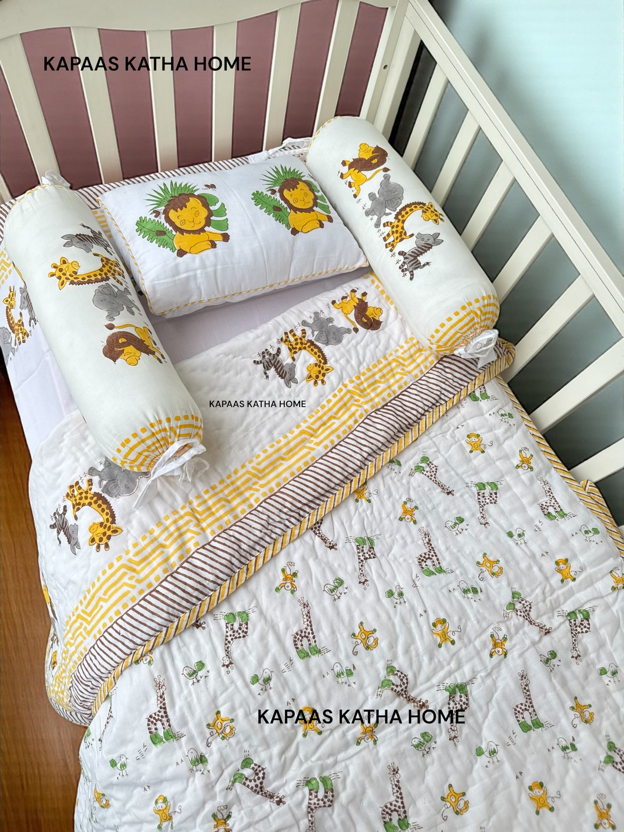 Lion King- Baby Cot Bedding (cot sheet, quilt, pillow, bolsters)