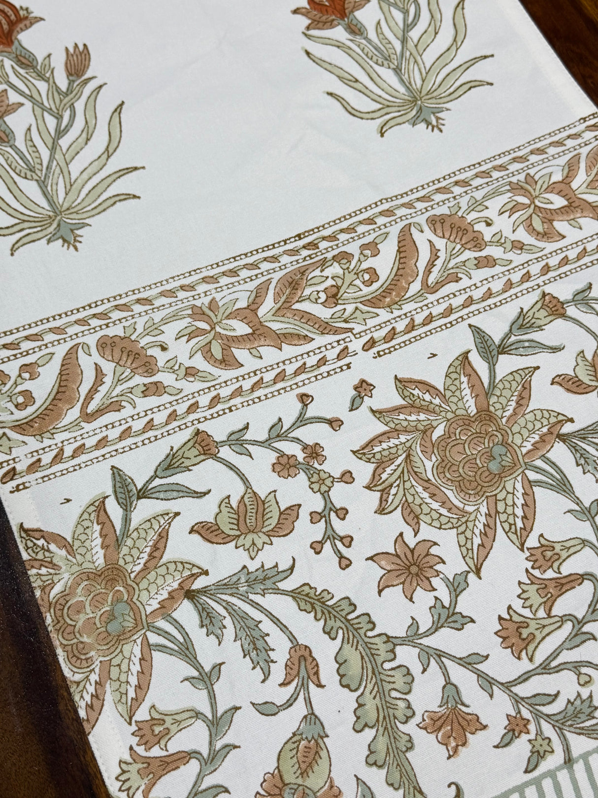 Blockprint Cotton Table Runner