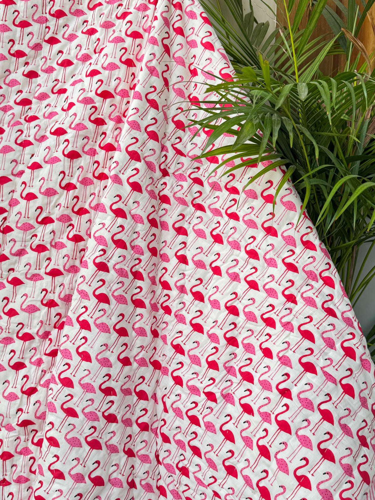 Pink Red Flamingo Kids Quilt