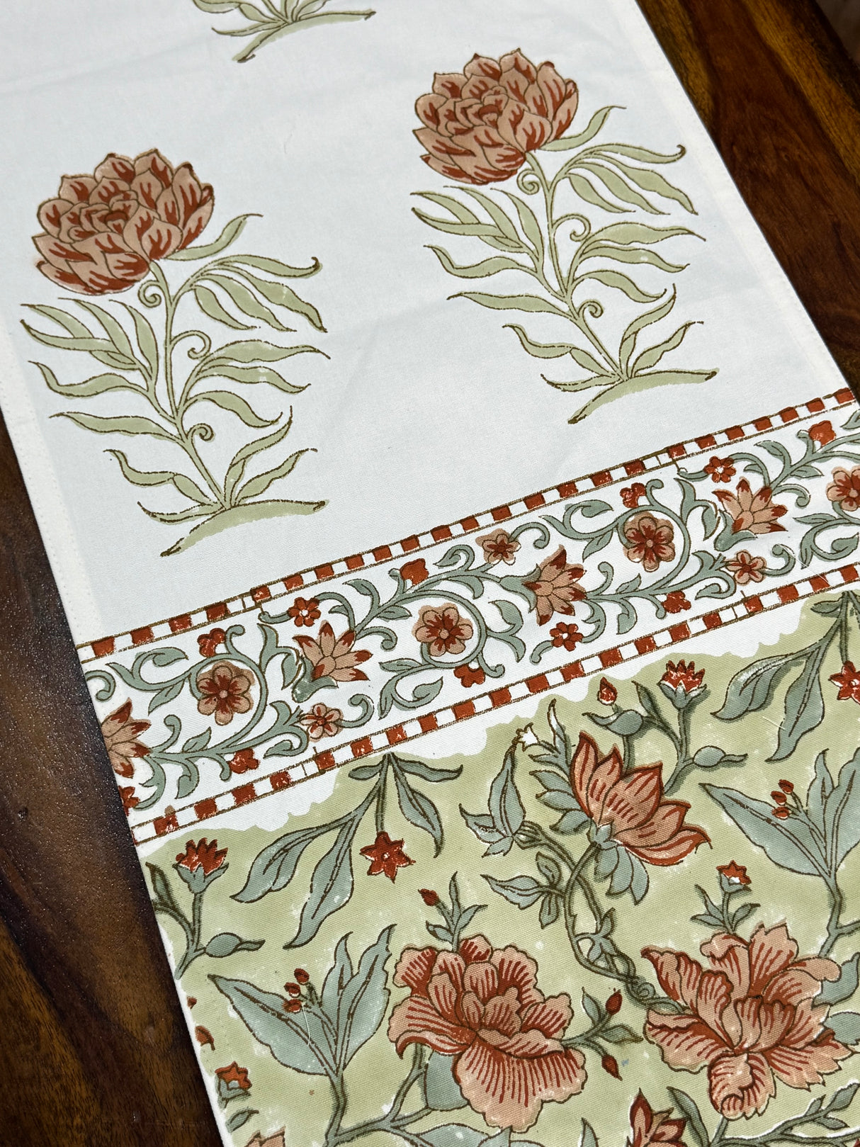 Blockprint Cotton Table Runner