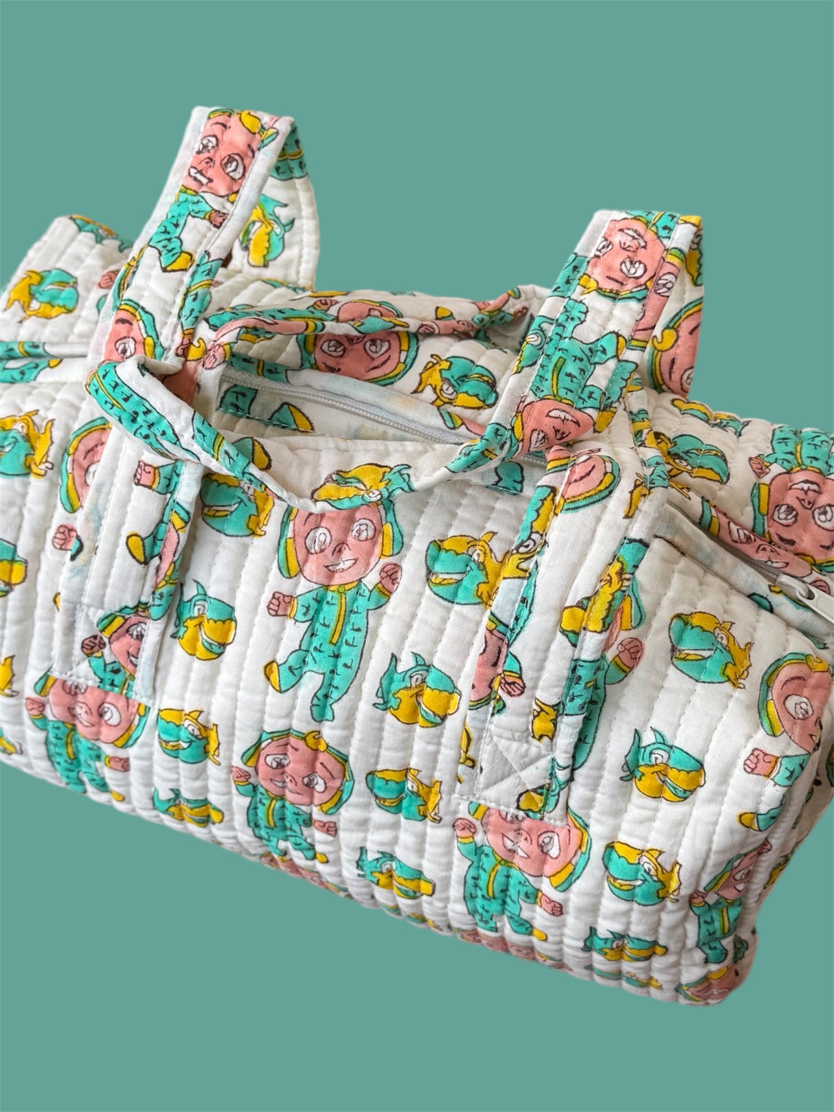 Cocomelon Multipurpose/Diaper Bag- Quilt
