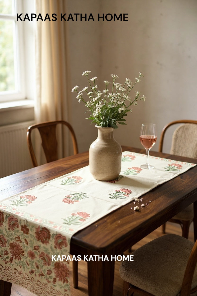 Blockprint Cotton Table Runner