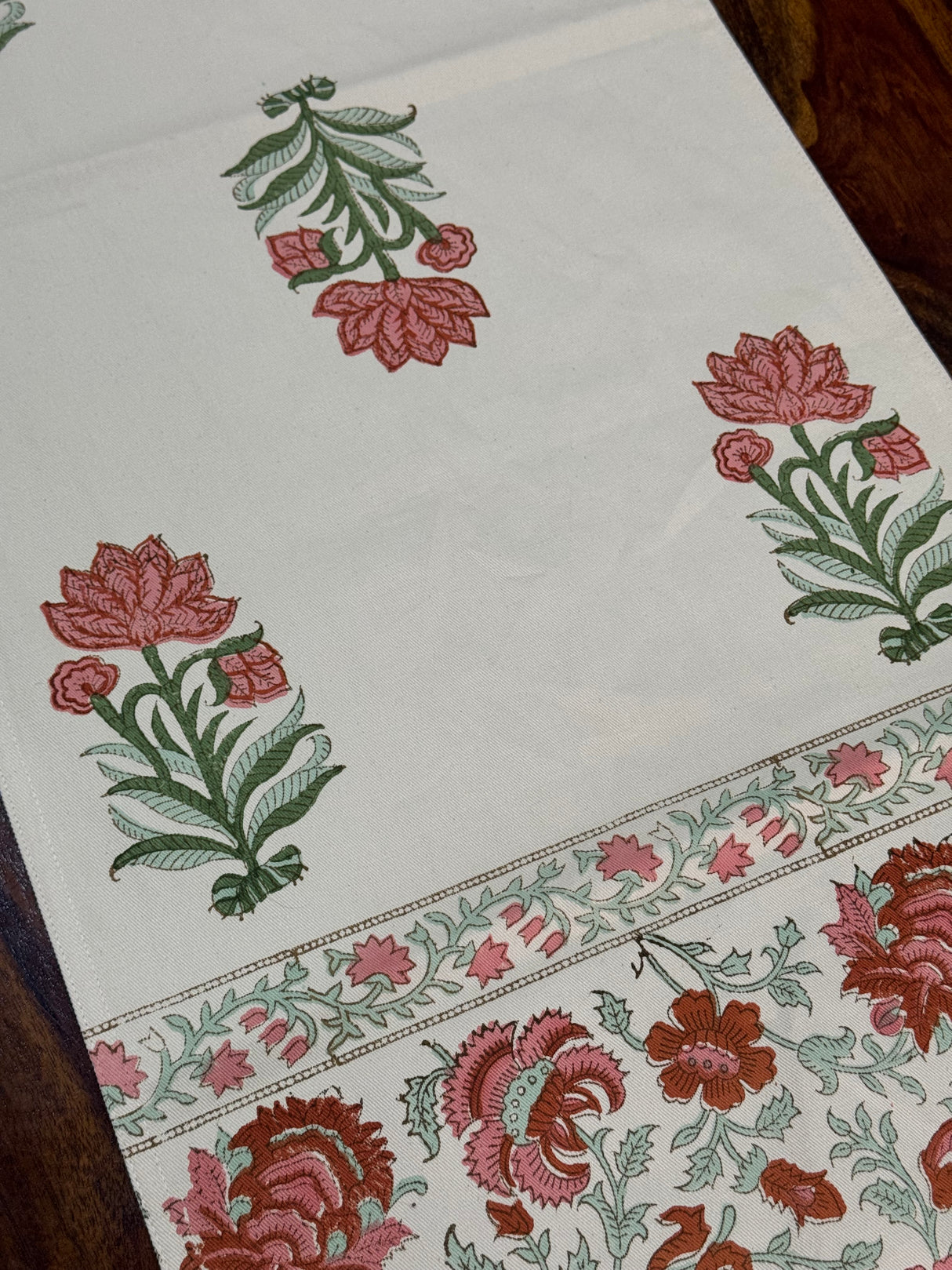 Blockprint Cotton Table Runner