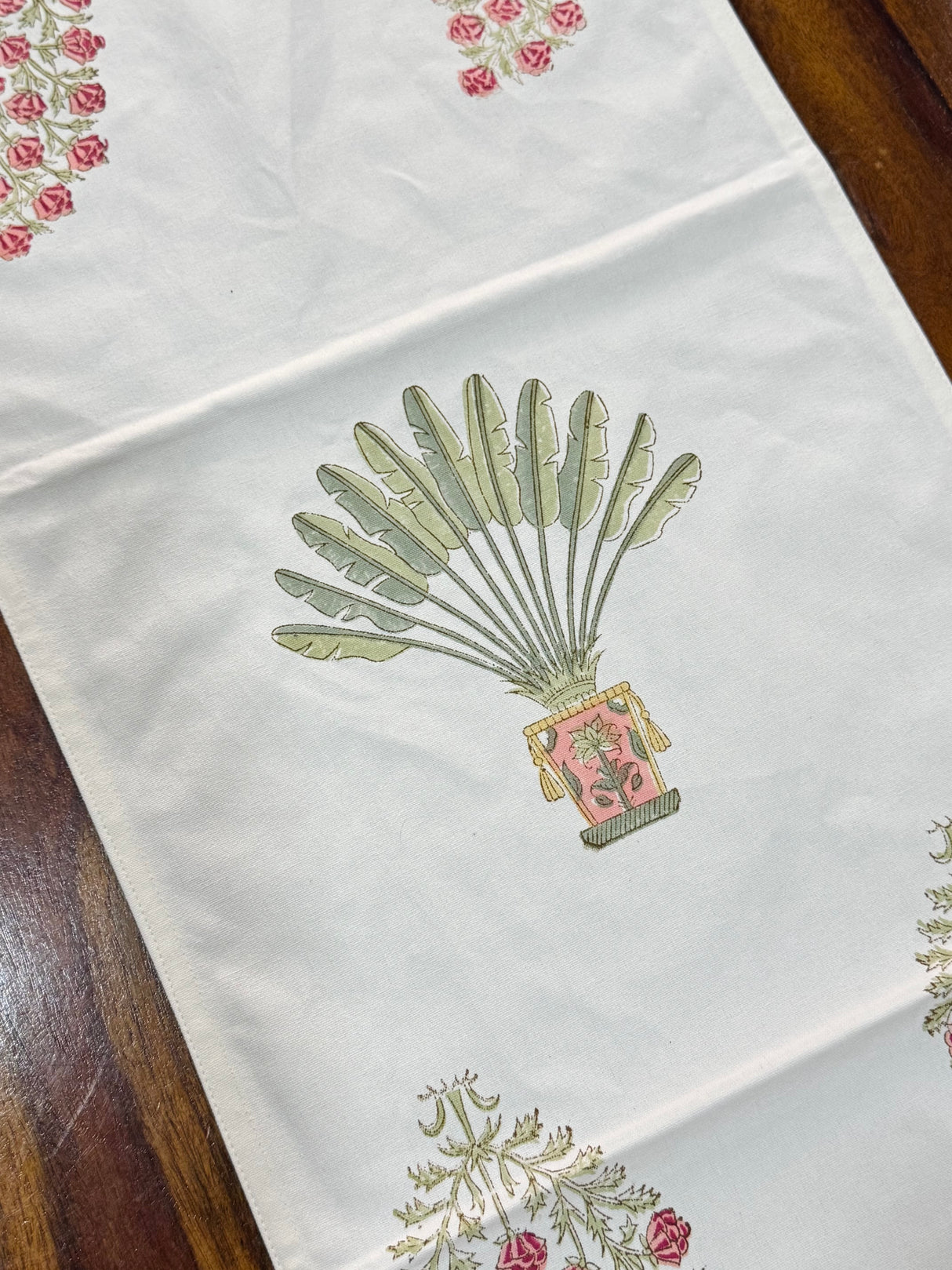 Blockprint Cotton Table Runner