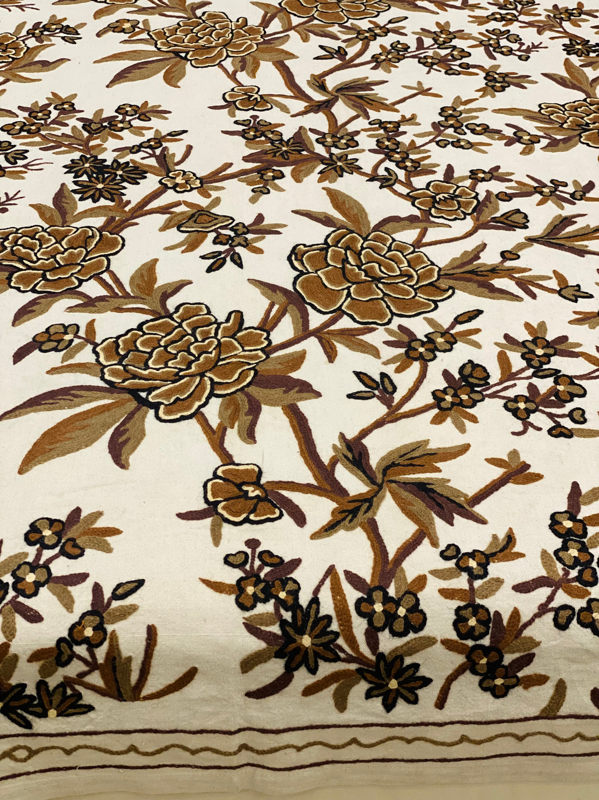 Kashmiri Embroidery Cotton Bedcover