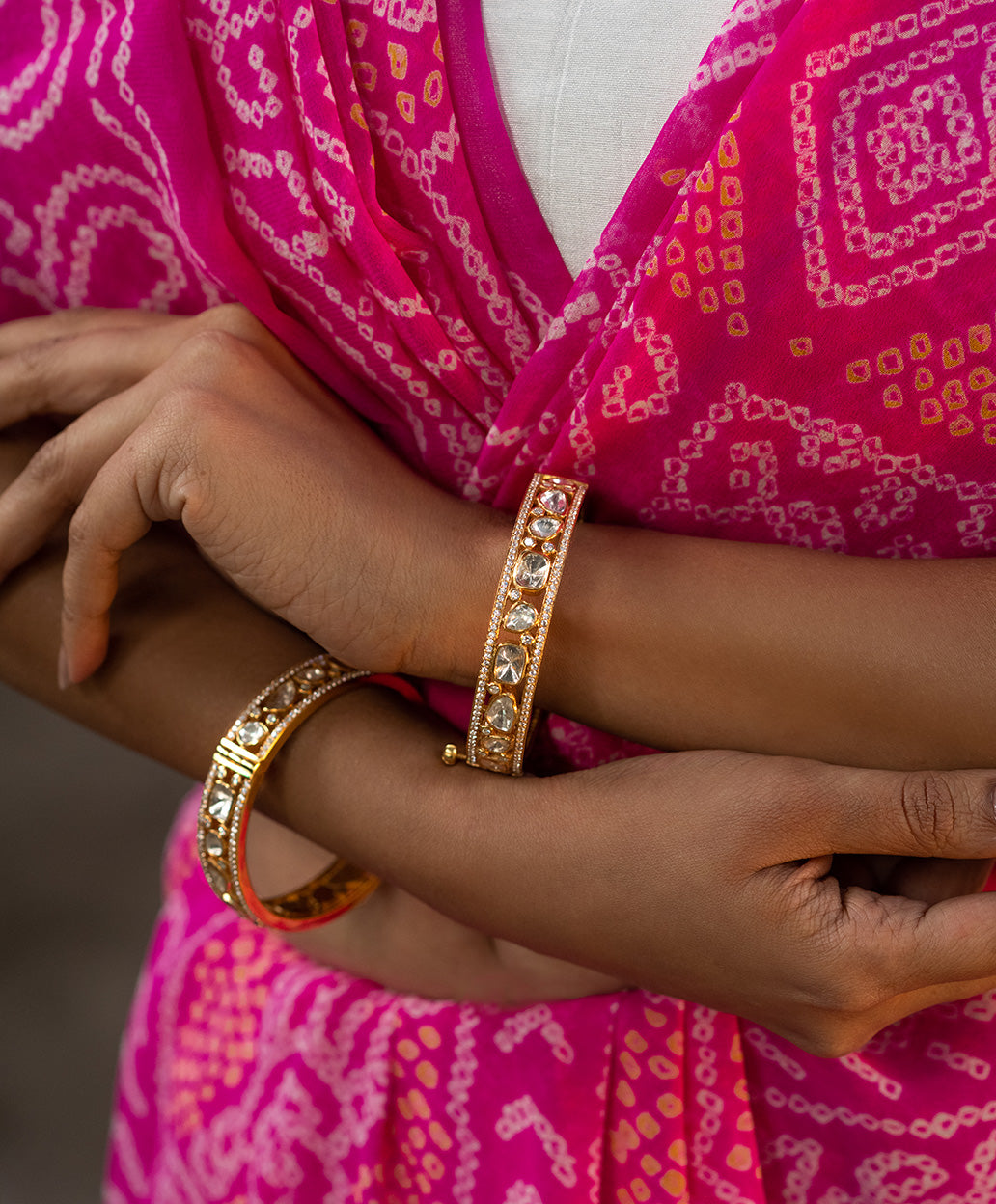 Taraash Moissanite Bangles made Using 92.5 Silver