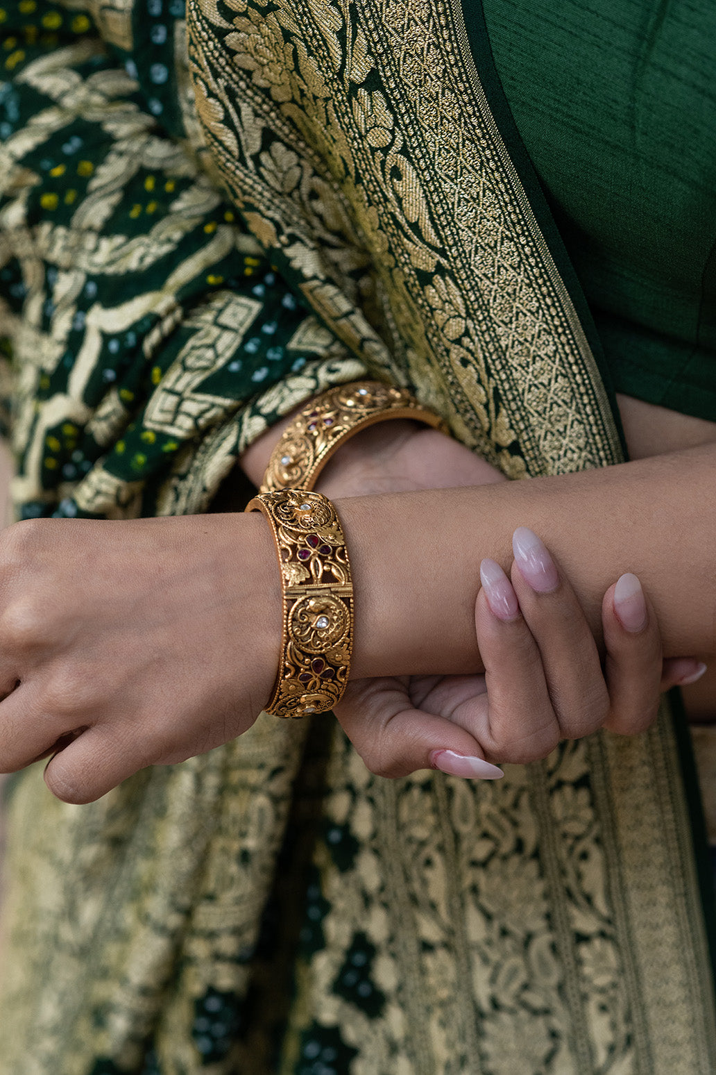 Mayura Antique 92.5 Silver Nakshi Kadas