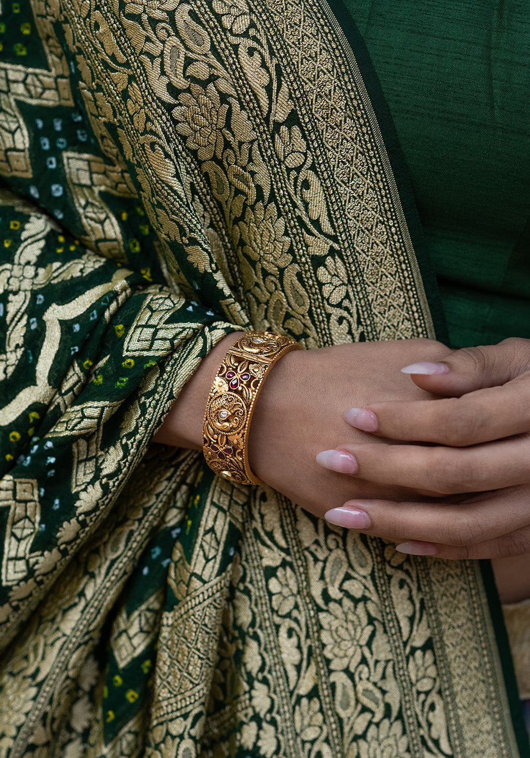 Mayura Antique 92.5 Silver Nakshi Kadas