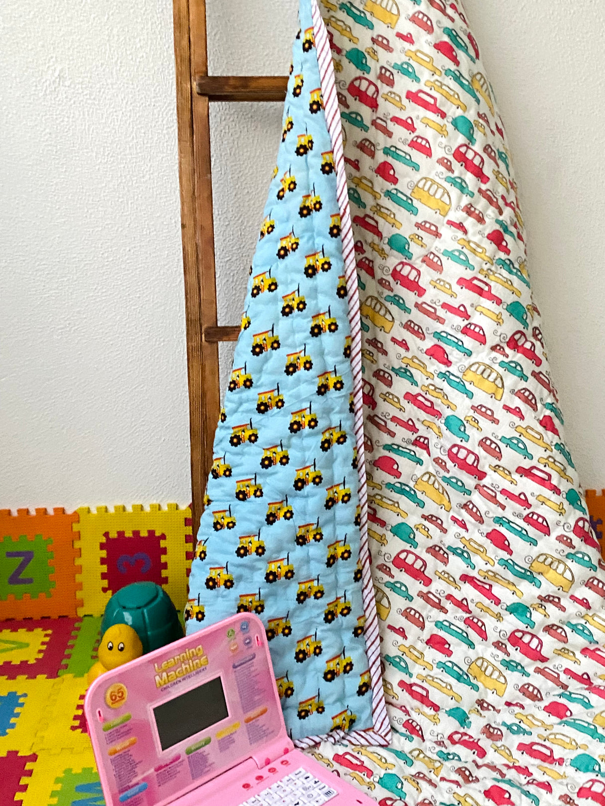 Car Tractor Kids Quilt