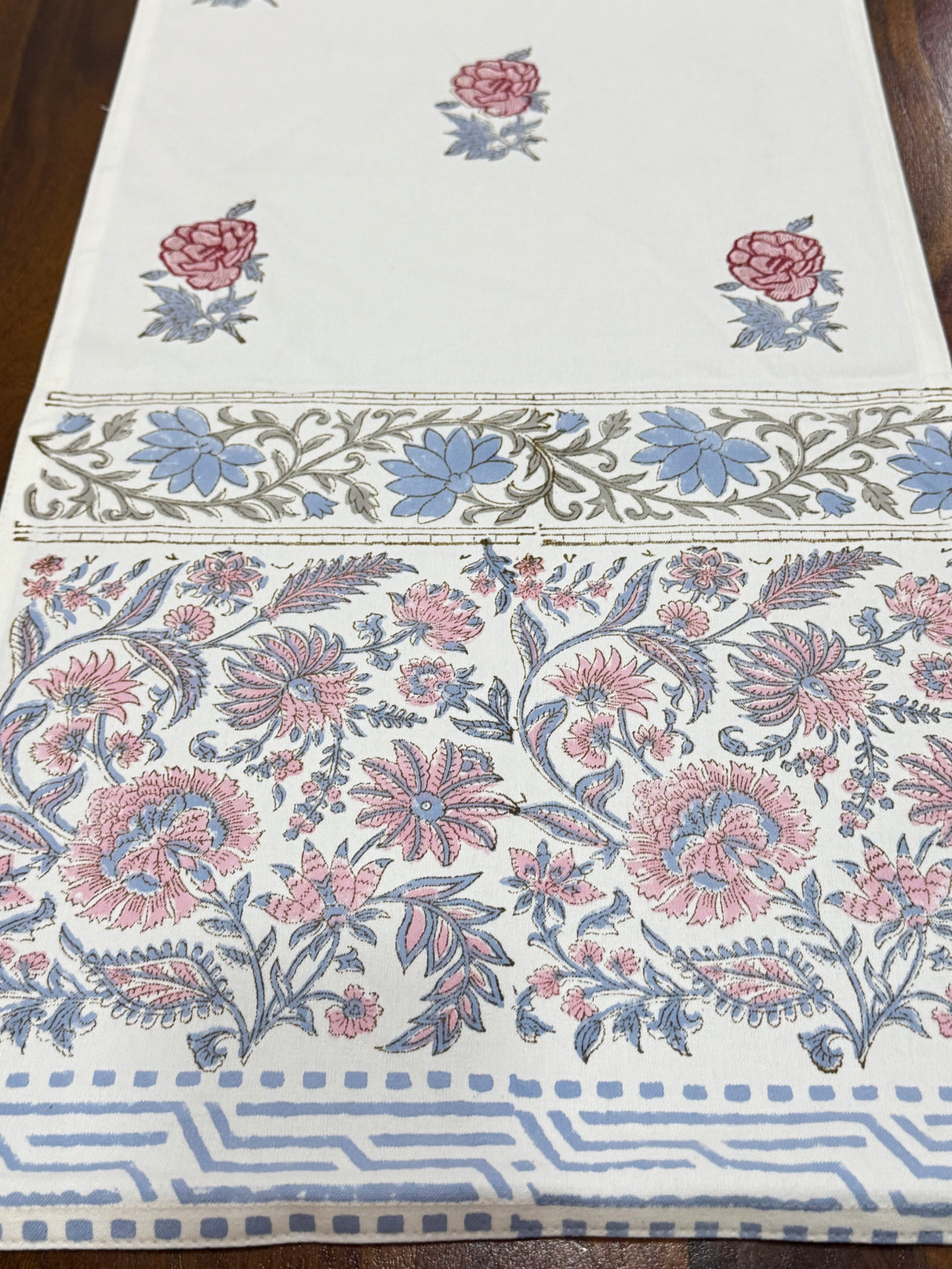 Blockprint Cotton Table Runner